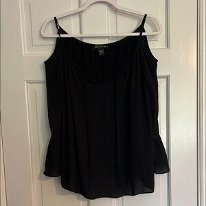 INC Black Sleeveless Peplum Camisole